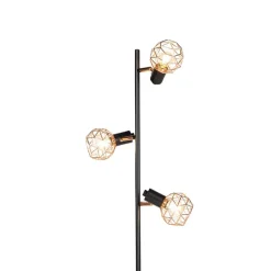 Qazqa vloerlampen mesh bruin e14