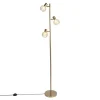 Qazqa vloerlampen mesh goudkleurig e14