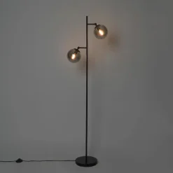 Qazqa vloerlampen pallon zilverkleurig e14