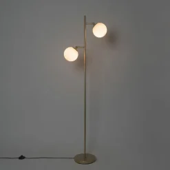 Qazqa vloerlampen pallon wit e14
