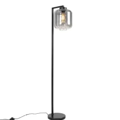 Qazqa vloerlampen qara zwart e27