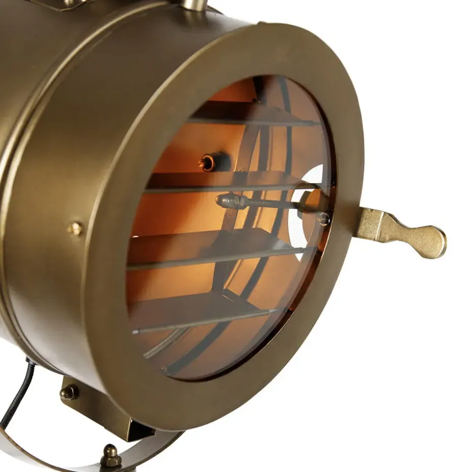 Qazqa vloerlampen radient bruin e27