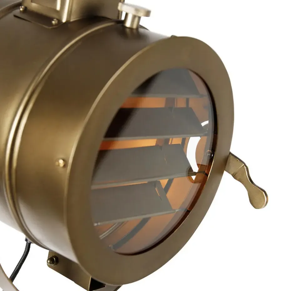 Qazqa vloerlampen radient bruin e27