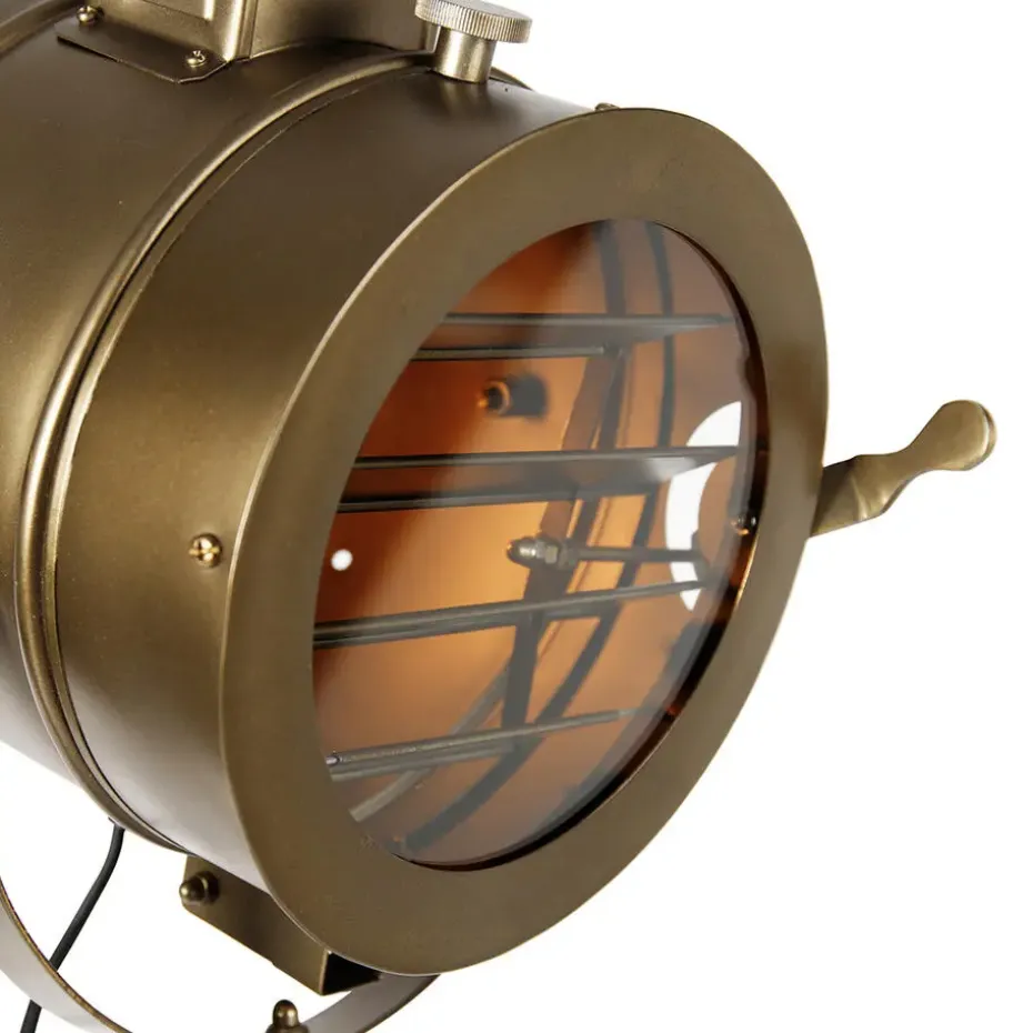 Qazqa vloerlampen radient bruin e27