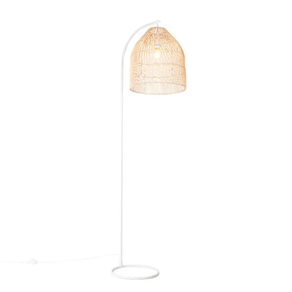 Qazqa vloerlampen sam wit e27