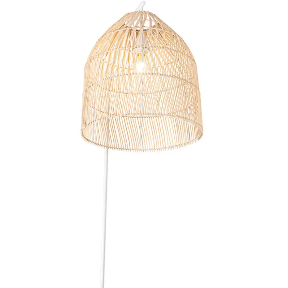 Qazqa vloerlampen sam wit e27
