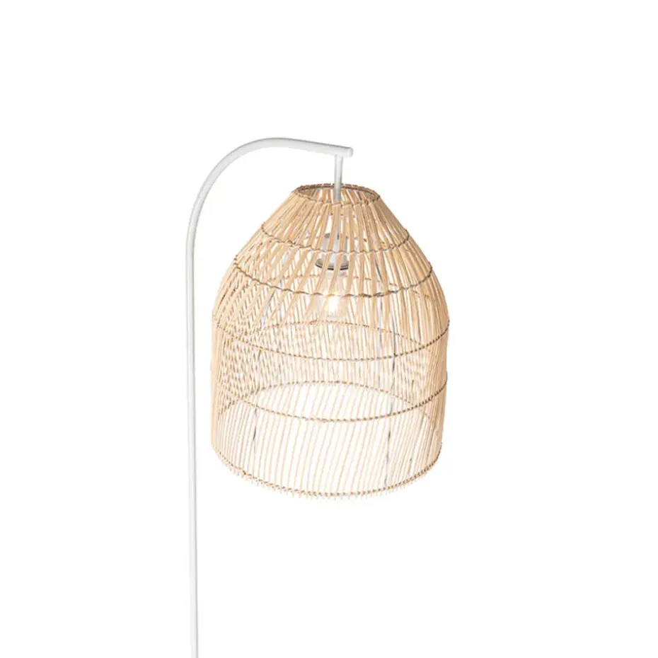 Qazqa vloerlampen sam wit e27