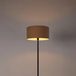 Qazqa vloerlampen simplo stof zwart e27