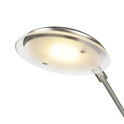 Qazqa vloerlampen sixties zilverkleurig geïntegreerde led