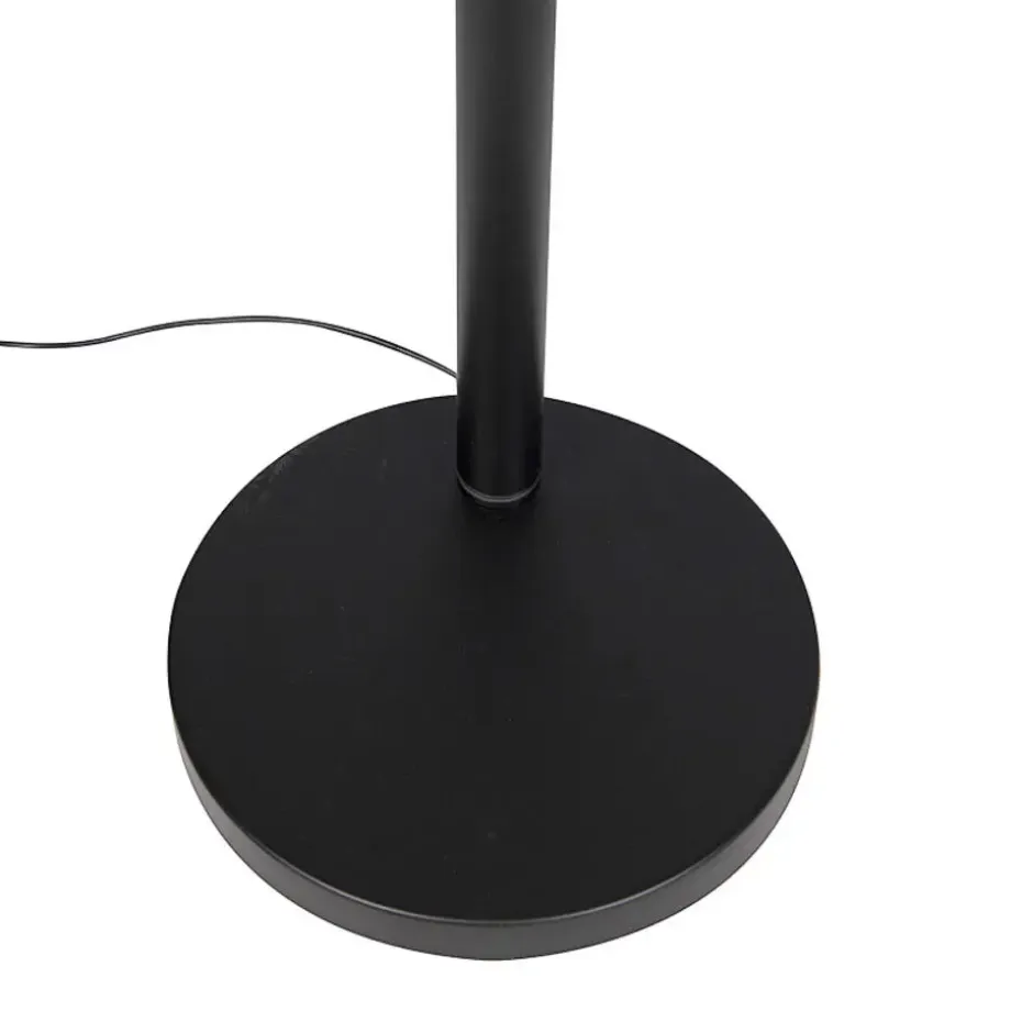 Qazqa vloerlampen sixties fl zwart e14