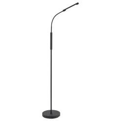 Qazqa vloerlampen statler zwart geïntegreerde led