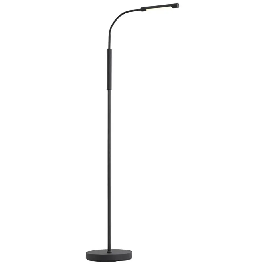 Qazqa vloerlampen statler zwart geïntegreerde led