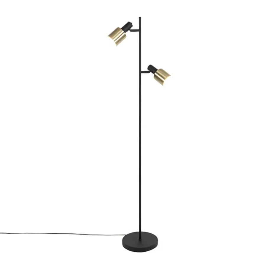 Qazqa vloerlampen stijn goudkleurig e27