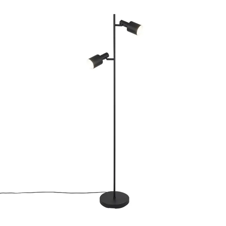 Qazqa vloerlampen stijn zwart e27
