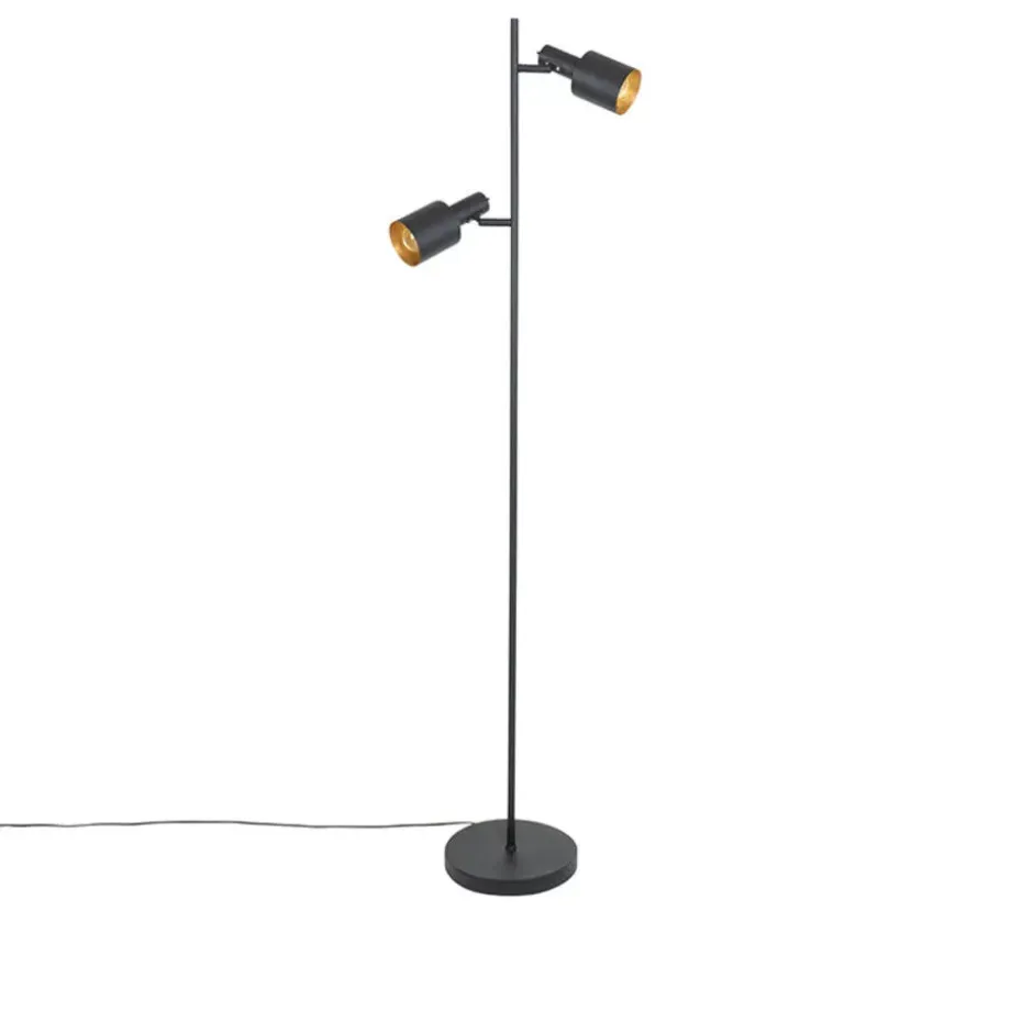 Qazqa vloerlampen stijn zwart e27