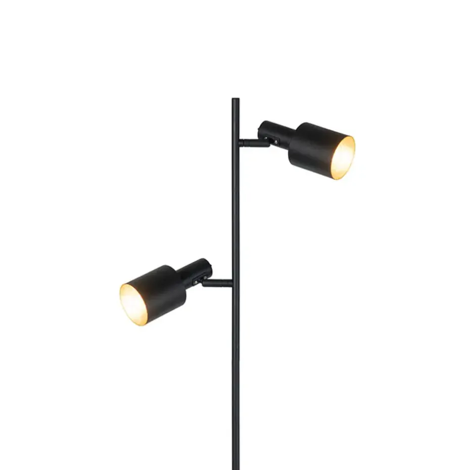 Qazqa vloerlampen stijn zwart e27
