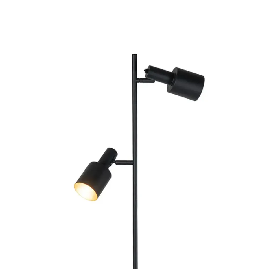 Qazqa vloerlampen stijn zwart e27