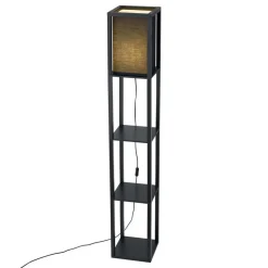 Qazqa vloerlampen stojan zwart e27