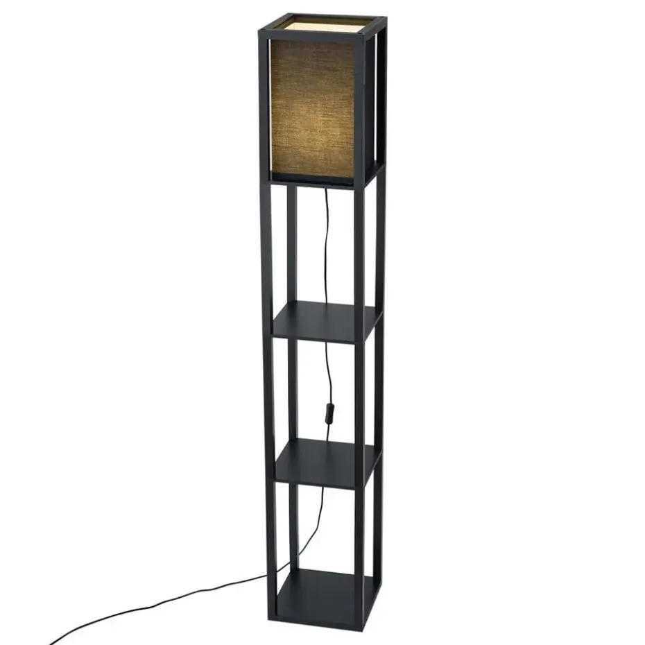 Qazqa vloerlampen stojan zwart e27