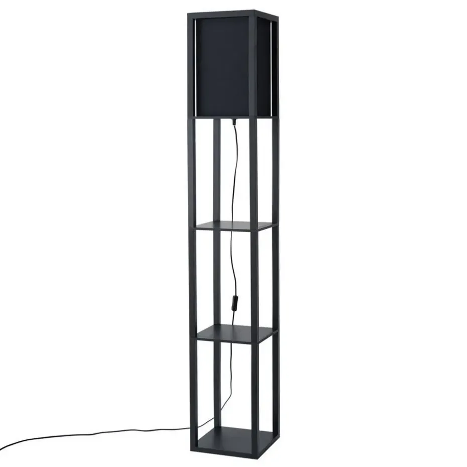 Qazqa vloerlampen stojan zwart e27