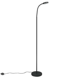 Qazqa vloerlampen trax zwart geïntegreerde led
