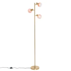 Qazqa vloerlampen vidro roze e14