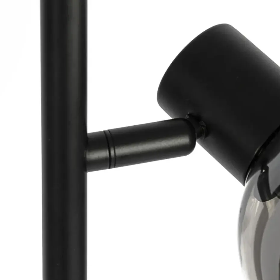 Qazqa vloerlampen vidro zwart e14