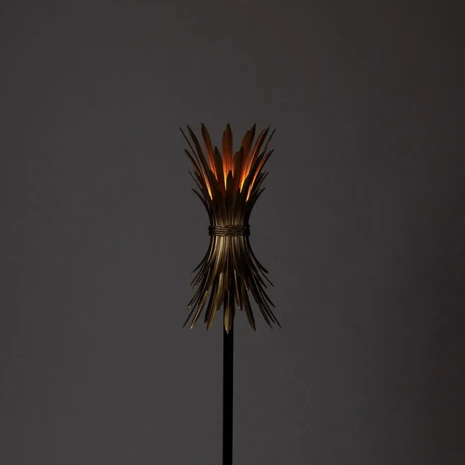 Qazqa vloerlampen wesley goudkleurig e27