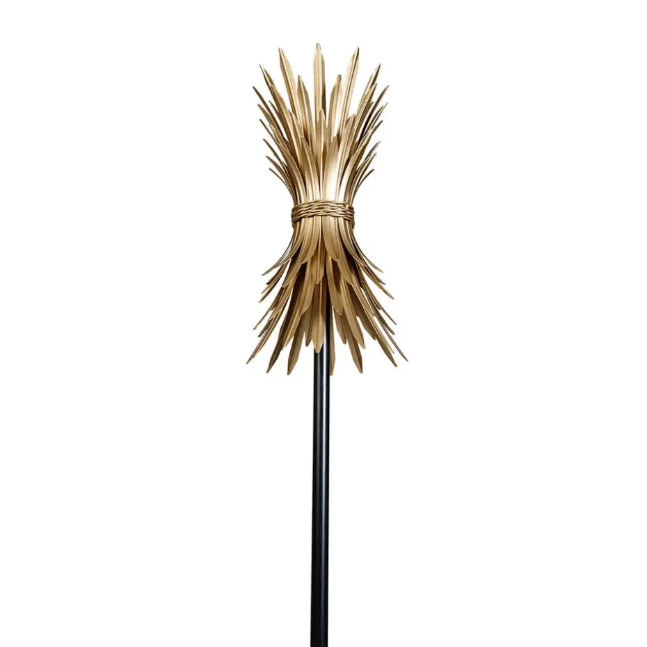 Qazqa vloerlampen wesley goudkleurig e27