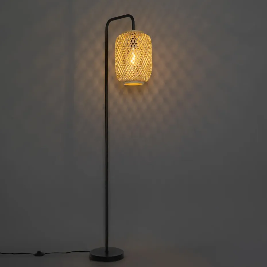 Qazqa vloerlampen yvonne crème e27
