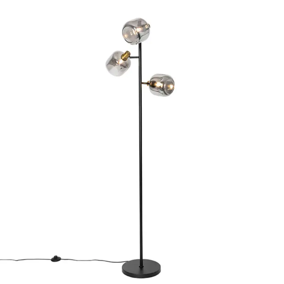 Qazqa vloerlampen zuzanna grijs e14