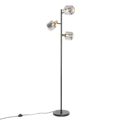 Qazqa vloerlampen zuzanna grijs e14