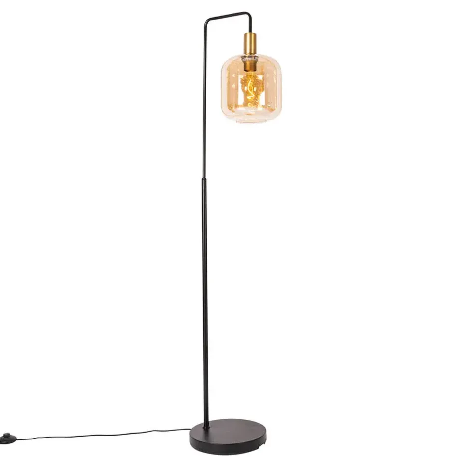 Qazqa vloerlampen zuzanna oranje e27
