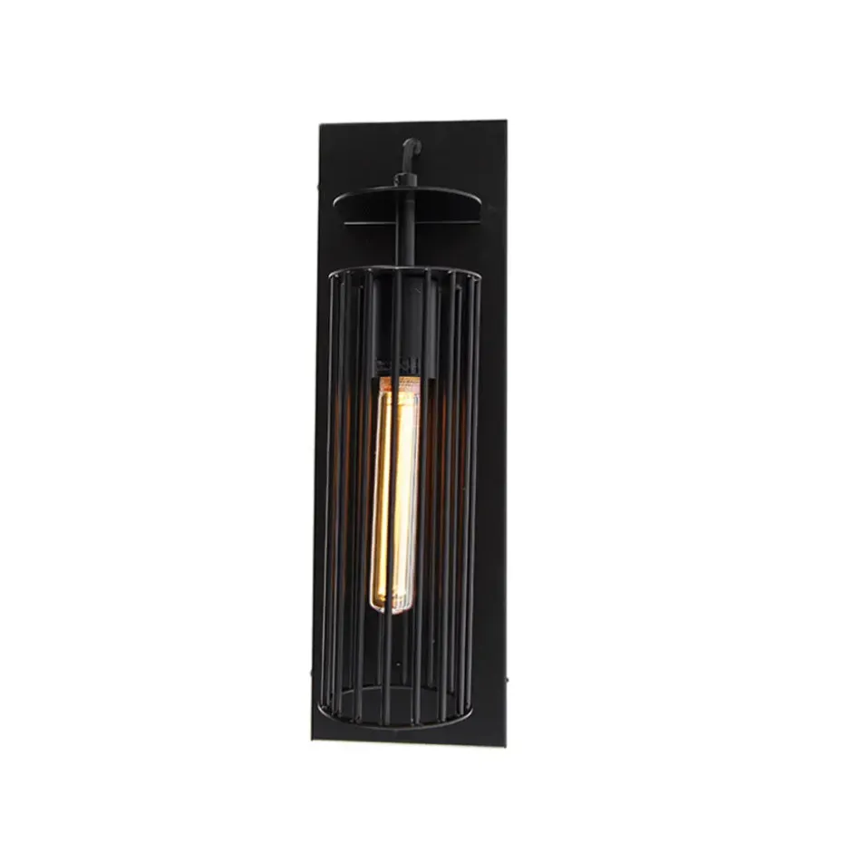 Qazqa wandlampen balenco wazo zwart e27