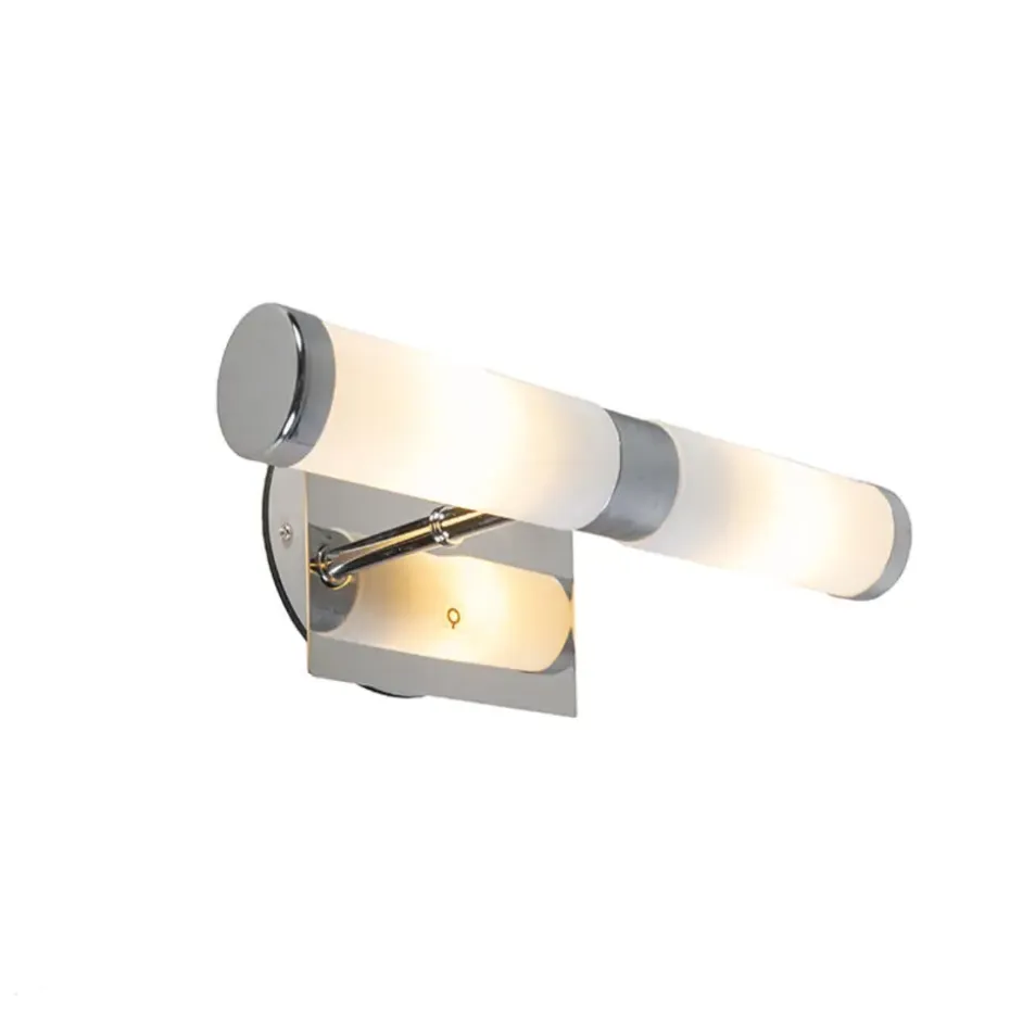 Qazqa wandlampen bath zilverkleurig g9