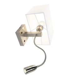 Qazqa wandlampen bergamo wit e27