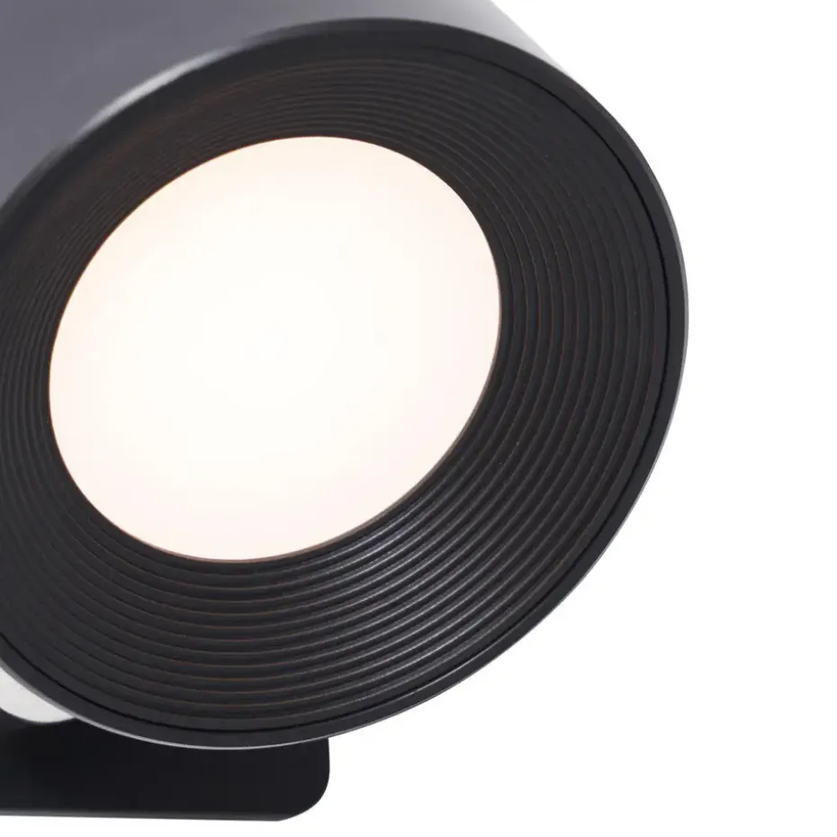 Qazqa wandlampen bright zwart geïntegreerde led