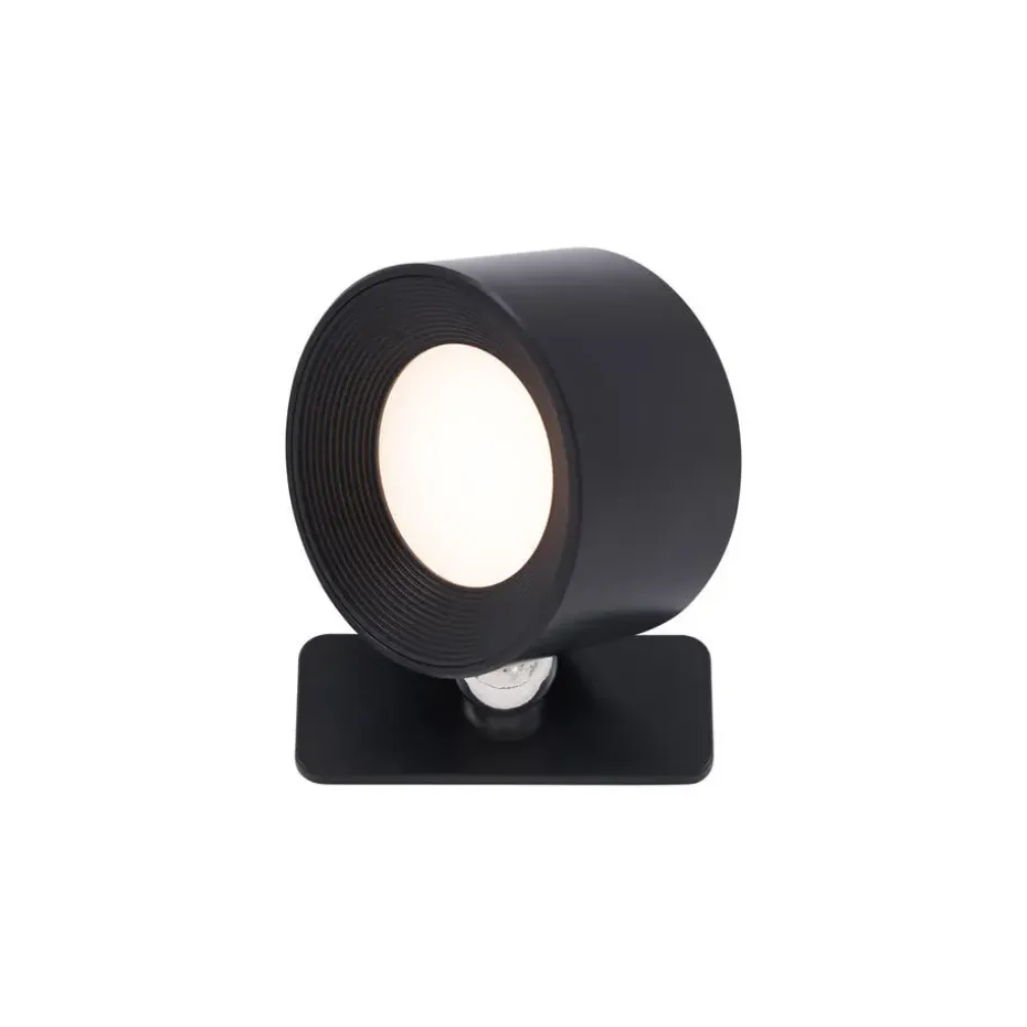 Qazqa wandlampen bright zwart geïntegreerde led