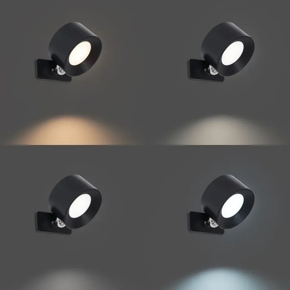 Qazqa wandlampen bright zwart geïntegreerde led