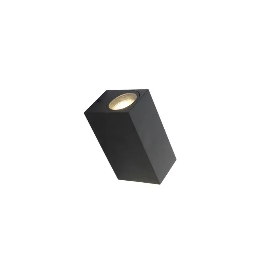 Qazqa wandlampen buiten baleno zwart gu10