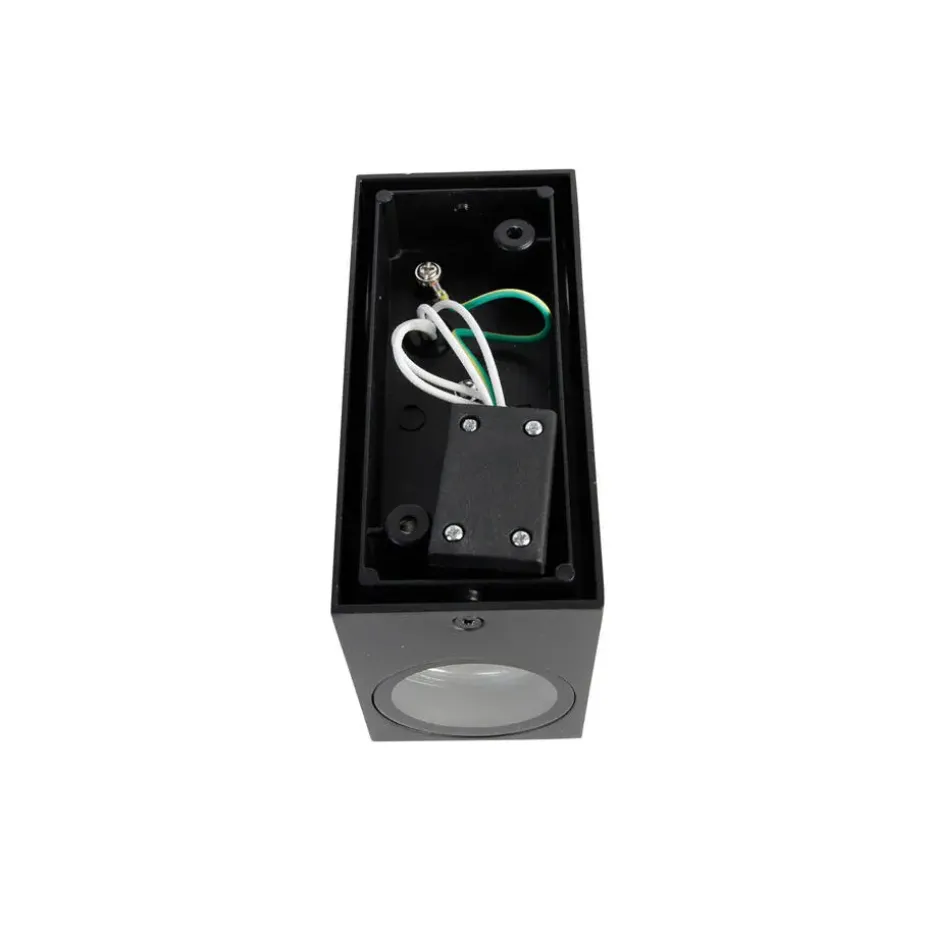 Qazqa wandlampen buiten baleno zwart gu10