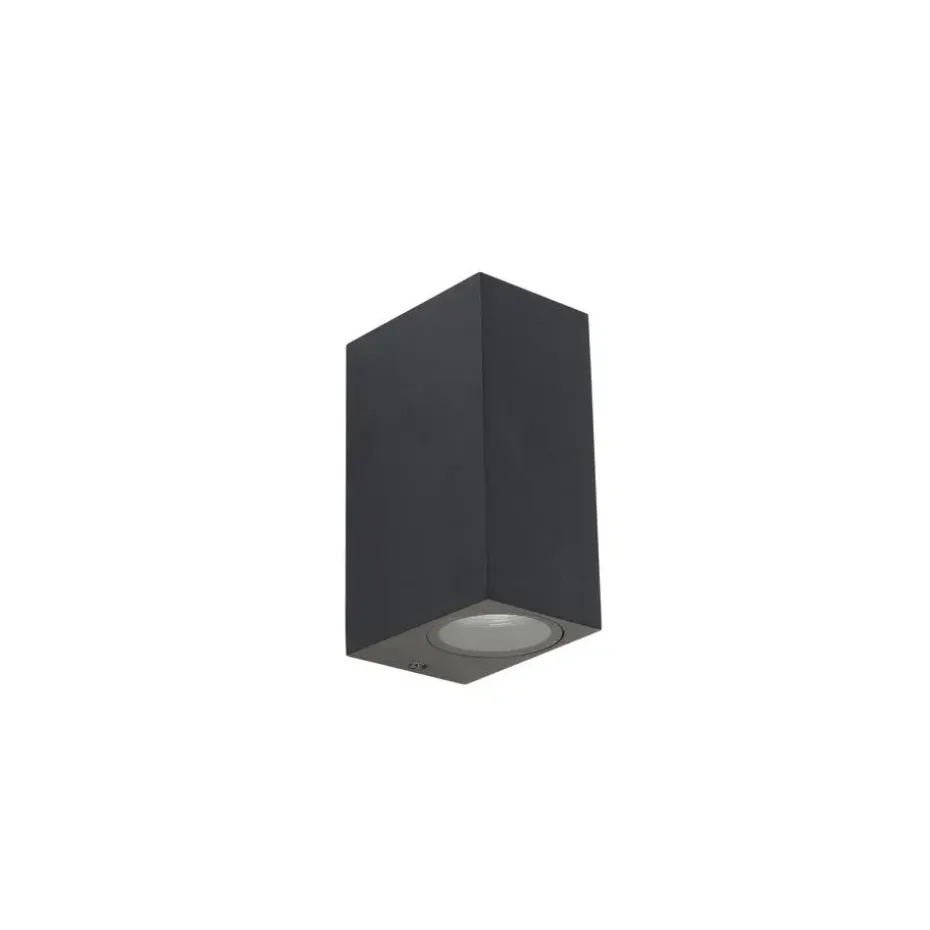 Qazqa wandlampen buiten baleno zwart gu10