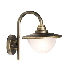 Qazqa wandlampen buiten bruges goudkleurig e27