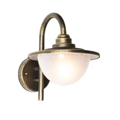 Qazqa wandlampen buiten bruges goudkleurig e27