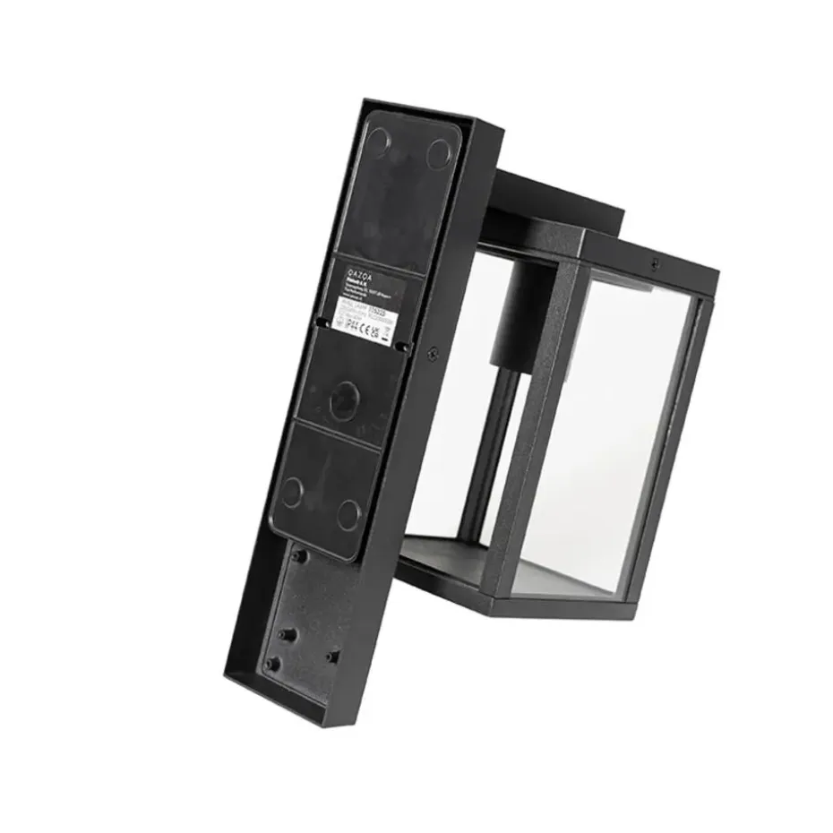 Qazqa wandlampen buiten charlois zwart e27