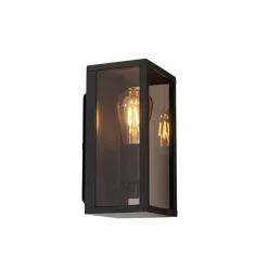 Qazqa wandlampen buiten charlois bruin e27