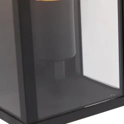 Qazqa wandlampen buiten charlois zwart e27
