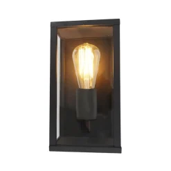 Qazqa wandlampen buiten charlois zwart e27