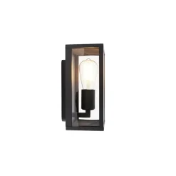 Qazqa wandlampen buiten charlois zwart e27