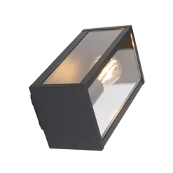 Qazqa wandlampen buiten charlois zwart e27